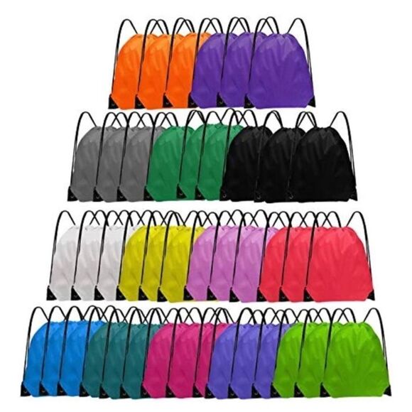 Drawstring  bags 42 pieces 14 colors NWT - Picture 1 of 8